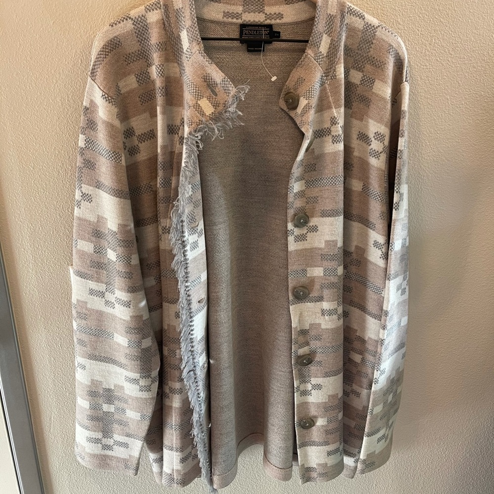 Pendleton merino wool cardigan NWOT